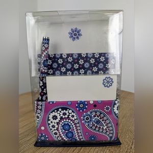 Vera Bradley Boysenberry Stationary Set On That Note Pen, Paper, & Sticky Notes